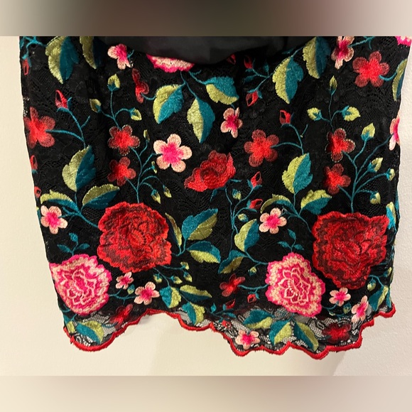 Aidan Mattox Blouson Floral Embroidered Dress - US Size 12 - Picture 4 of 14